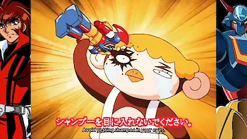 Screenshot von Roboter-Anime „Geppy-X“ im Stil der 70er
