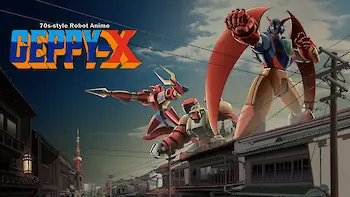 Titelbild von Roboter-Anime „Geppy-X“ im Stil der 70er (PC, PlayStation 4, PlayStation 5, Nintendo Switch, Xbox Series X|S)