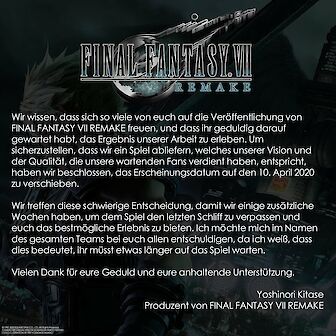 Final Fantasy VII Remake und Marvel's Avengers verschoben