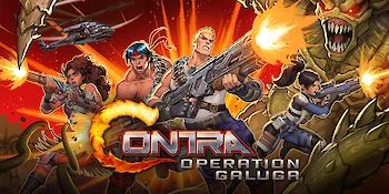 Titelbild von Contra: Operation Galuga (PC, PlayStation 4, PlayStation 5, Nintendo Switch, Xbox One, Xbox Series X|S)